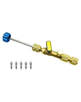 Qnbes 788703662700 Hvac Valve Core Removal Tool With Dual Size 1/4 And 5/16 Port Fit For R410a/r22