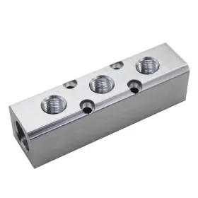 Al-3-silver Qolekog Quality 3 Way 5 Port Air Manifold 1/2 Inch Npt Silver
