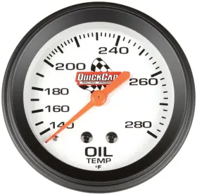 611-6009 Quickcar Racing Products 819616014864 2-5/8 Diameter Oil Temperature Gauge