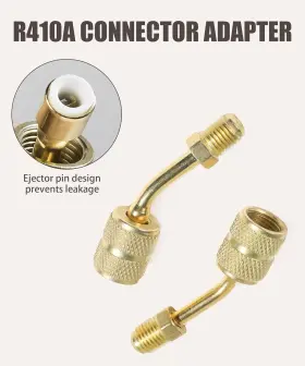 881scfbtzq001 Racoona R410a Refrigerant Mini Split Adapter Kit 5/16 Inch To 1/4 Flare With Tools #2