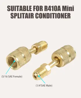 881scfbtzq001 Racoona R410a Refrigerant Mini Split Adapter Kit 5/16 Inch To 1/4 Flare With Tools #3