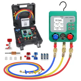Hvacgauge523 Ralbil Hvac Digital Manifold Gauge Set 92 Refrigerant Dual Pressure And Vacuum Test
