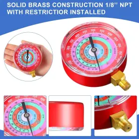 Relaxweex-js0717o1q Relaxweex Refrigeration Pressure Gauge Kit R-134a R-404a R-2092 R-410a 0-800p #2