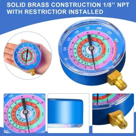 Relaxweex-js0717o1q Relaxweex Refrigeration Pressure Gauge Kit R-134a R-404a R-2092 R-410a 0-800p #3