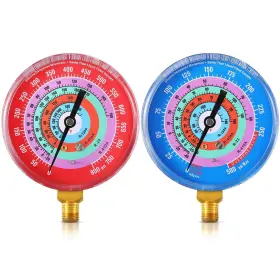 Relaxweex-js0717o1q Relaxweex Refrigeration Pressure Gauge Kit R-134a R-404a R-2092 R-410a 0-800p