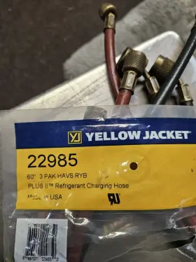 Havs-60 Ritchie Yellow Jacket 22985 Plus Ii Inch Ryb Refrigerant Charge Hoses