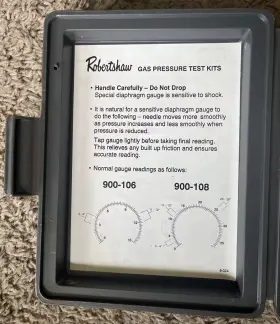 900-108 Robertshaw Model Gas Pressure Test Kit 0-35 Wc #3