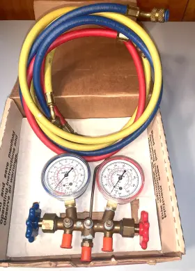 40155 Robinair Rare Manifold Gauge Set Original Box Hvac Vintage Good Shape #2