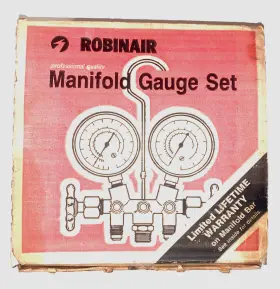 40155 Robinair Rare Manifold Gauge Set Original Box Hvac Vintage Good Shape