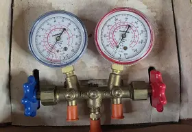 40155a Robinair Hvac Refrigeration Manifold Gauge Set R-12 R-22 R-502 With Hoses