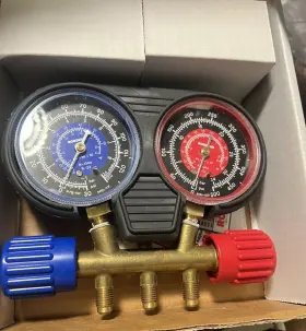 41600 Robinair Nos Side Wheel Manifold Gauge And Hose Set