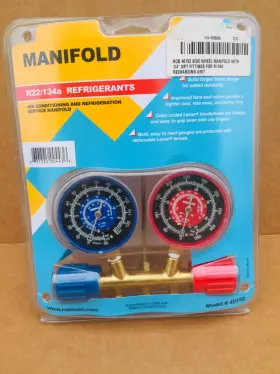 4558860 Robinair 40152 Side-wheel Manifold R22/134a Gauge 1/4 Inch Fitting 4558860 Robinair 40152 Side-wheel Manifold R22/134a Gauge 1/4 Inch Fitting