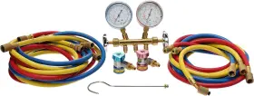 48134b Robinair Brass Manifold Hose Set And Service Couplers 48134b Robinair Brass Manifold Hose Set And Service Couplers