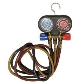 Robinair 9480 Vtg Manifold Gauge And Hose Set - Tested