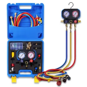 Rv-mg001-1 Rogvoc Ac Gauges Manifold Gauge Set For R22/r410a/r134a Refrigerant 3 Way Hvac