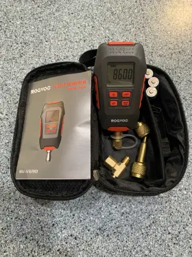 Rv-vg90 Rogvoc Digital Manifold Gauge Set For Hvac Refrigerants Systems