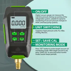 St-vg90 Rogvoc Digital Vacuum Gauge Hvac Micron Tester With 4 Units 7/16 Inch -20un #3 St-vg90 Rogvoc Digital Vacuum Gauge Hvac Micron Tester With 4 Units 7/16 Inch -20un #3