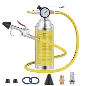 Ro002 Rostwe Ac Flush Kit Car Air Conditioner System Clean Canister Flushing Gun Tool Set
