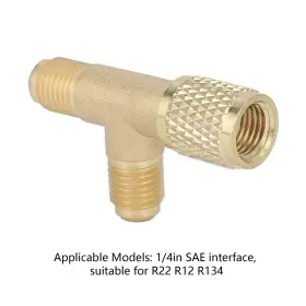 Salalis 047490264218 Quick Coupler Access Tee 1/4 Inch Havc Vacuum Adapter With Valve Core Br #2