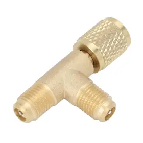 Salalis 047490264218 Quick Coupler Access Tee 1/4 Inch Havc Vacuum Adapter With Valve Core Br