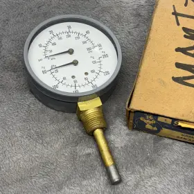 1353a Schaul Supreme Straight Theraltimeter. 0-50psi. 60-260 Degrees F