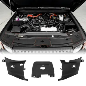 Shademax Sha00173 3pcs Engine Compartment Side Protection Cover Plates And Hood Lock C