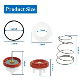 Rk1-720a Shineus 778992056120 Pressure Vacuum Breaker Repair Kit Compatible With Wilkins Model 1/2 #3