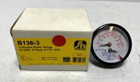 B136-3 Sid Harvey Gauge Tridicator 70-320 F 0-75 Psi 2-1/2 Inch Dia 1-3/4 Shank