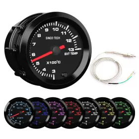 Isbbb637a Sinco Tech 7 Color Gauge Kit 2 Inch 52mm Automobile Backlight Pointer Car Meter With Sensor