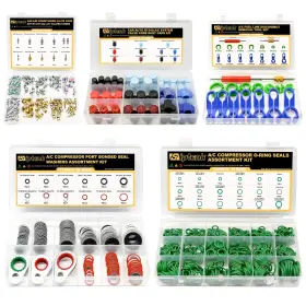 Siptenk Mxcdq001 5 Sets 926pcs Car A/c Repair Kits 530pcs Oring Seals 160pcs Valv