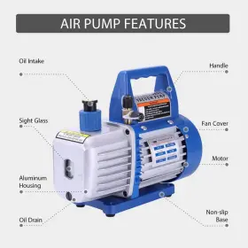 Specstar 313109537507 110v 1/3 Hp 4cfm Single Stage Vacuum Pump And R134a Ac Manifold Gauge #2