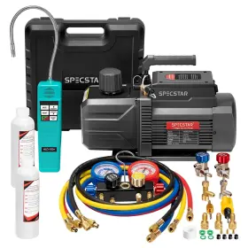 Vh1447us Specstar 110v 1 Hp 9.6cfm Dual Stage Hvac Vacuum Pump And 4 Way Ac Manifold G