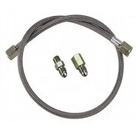 6174060-36 Speedway Motors Braided Pressure Gauge Line Kit 36 Inch Stainless Steel And Pla