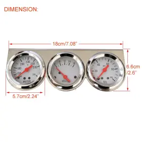 Sreuoil 313034365398 2 Inch 52mm 3 In 1 Triple Gauge Kit Volt Meter Water Temp Temperature Oil Press #2 Sreuoil 313034365398 2 Inch 52mm 3 In 1 Triple Gauge Kit Volt Meter Water Temp Temperature Oil Press #2
