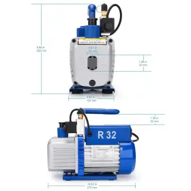 Stonylab 843798171022 Rotary Vane Vacuum Pump 3.5 Cfm 5 Pa Hp Single Stage Compact W #3