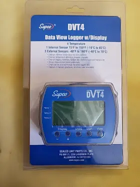 Dvt4 Supco Dataview 4-channel Temperature Data Logger With Display Box Den