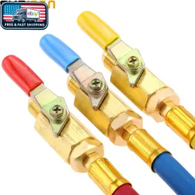 Surieen 313040786743 R134a R410a R22 R12 Hvac Ball Valve Hoses 1/4in Sae Thread A/c Charging Hose #2 Surieen 313040786743 R134a R410a R22 R12 Hvac Ball Valve Hoses 1/4in Sae Thread A/c Charging Hose #2
