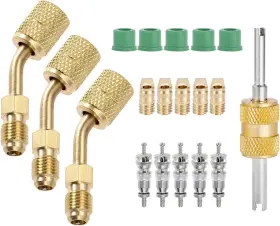 Surieen 313048846883 R410a Adapter Mini Split Fitting Kit With Valve Core Remover Gaskets Surieen 313048846883 R410a Adapter Mini Split Fitting Kit With Valve Core Remover Gaskets
