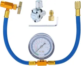 Bpv31 Surieen 445003246209 R134a Ac Recharge Hose With Gauge And Bullet Piercing Tap Valve Kit 1/4 Inch Bpv31 Surieen 445003246209 R134a Ac Recharge Hose With Gauge And Bullet Piercing Tap Valve Kit 1/4 Inch