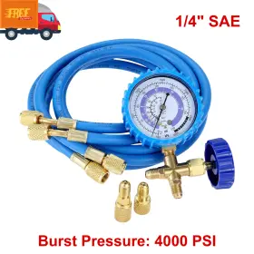 Surieen 61-066 R410a Recharge Kit Ac Charging Hose R134a R22 Manifold Gauge
