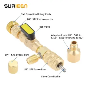 Surieen 720310100497 R410a R22 Valve Core Remover Installer Tool With Dual Size Sae 1/4 And #2 Surieen 720310100497 R410a R22 Valve Core Remover Installer Tool With Dual Size Sae 1/4 And #2