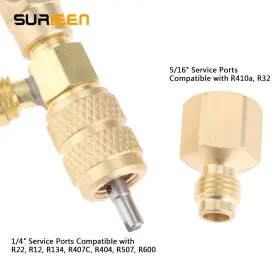 Surieen 720310100497 R410a R22 Valve Core Remover Installer Tool With Dual Size Sae 1/4 And #3 Surieen 720310100497 R410a R22 Valve Core Remover Installer Tool With Dual Size Sae 1/4 And #3