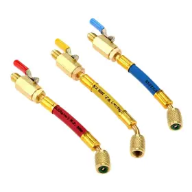 Surieen 720310100879 R134a R410a R22 R12 A/c Charging Hoses And Ball Valve Set Hvac Ho Surieen 720310100879 R134a R410a R22 R12 A/c Charging Hoses And Ball Valve Set Hvac Ho