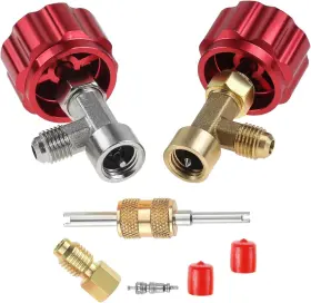 Surieen 744759235091 R134a Can Tap Self Sealing Valves Tank Adapter Car Air Conditioning Systems Refi