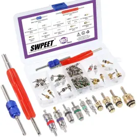 Air-8-40 Swpeet 41pcs R12 / R134a Ac Master Valve Core Repair Kit Including Assortment R