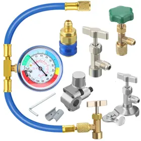 Freon-087 Tallew R134a Refrigerator Refrigerant Recharge Kit With Charging Hose Gau