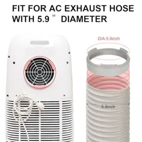 31aa00 Tanlee Portable Ac Exhaust Hose Coupler 5.9 Inch Air Conditioner Unit Vent Tube Aa01 #3
