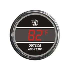 101.6k Teltek Usa Auto Thermometer Gauge For Kenworth 2006 - Bezel Chrome Led Color Red