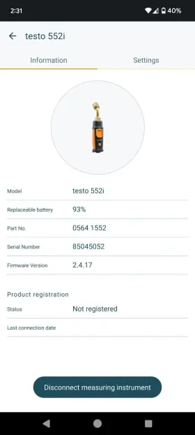 552i Testo 029547023422 0564 2552 01 App-controlled Wireless Vacuum Probe #3