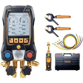 2x115i Testo 029547025938 570s Ac Manifold Gauge Set With Pipe-clamp Thermometer